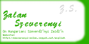 zalan szeverenyi business card